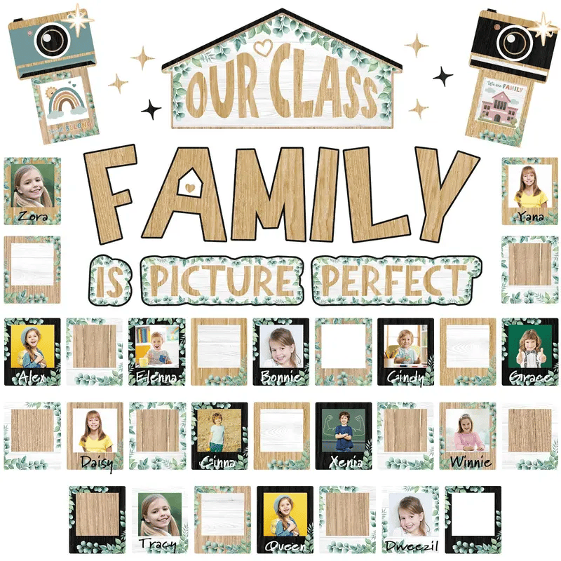 🏫"Our Class Is a Big Family" Photo-Frame Style Bulletin Board Decoration🎒