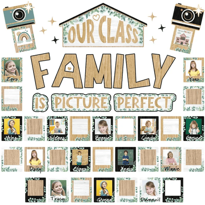 🏫"Our Class Is a Big Family" Photo-Frame Style Bulletin Board Decoration🎒