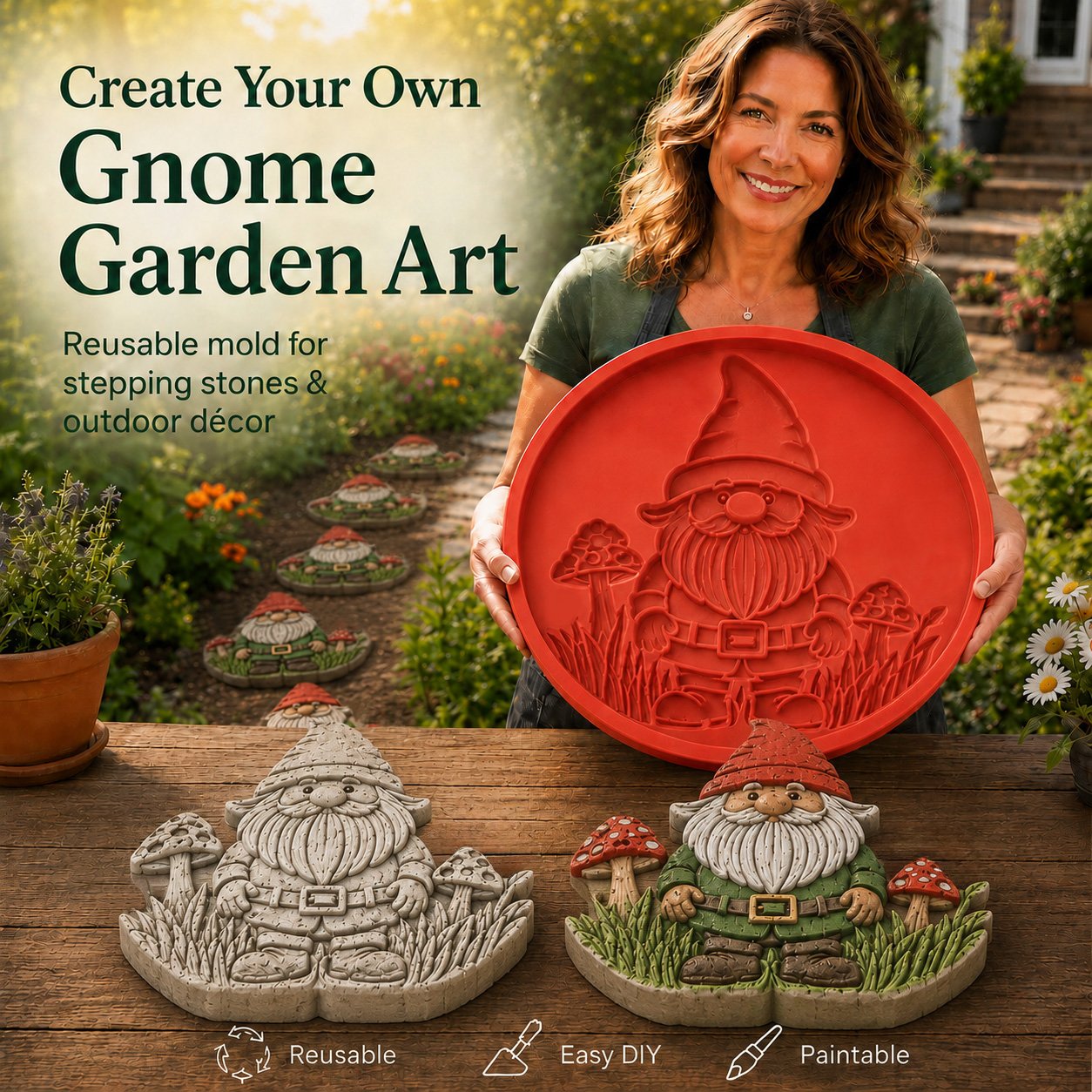 💥 LAST DAY 49% OFF - 🌻 Reusable Garden Art Mold – Make Your Garden Truly One of a Kind (📦Buy 2 Free Shipping)