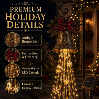 🔥Buy 2 Get 20% OFF🔥🎄 Christmas Bell Cascade Solar Yard Light✨