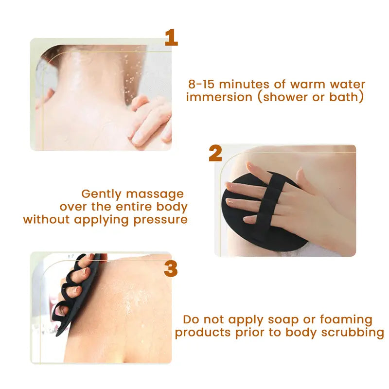 Soft Rubber Shower Scrubber for Gentle Exfoliation & Deep Cleansing