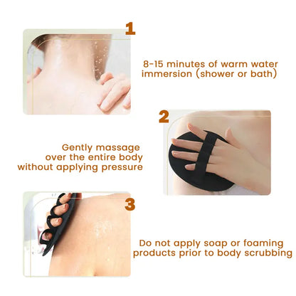 Soft Rubber Shower Scrubber for Gentle Exfoliation & Deep Cleansing
