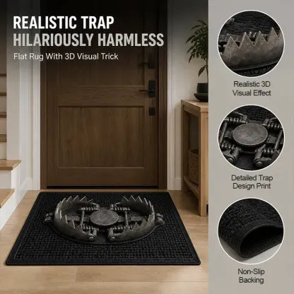 😂 3D Bear Trap Illusion Doormat