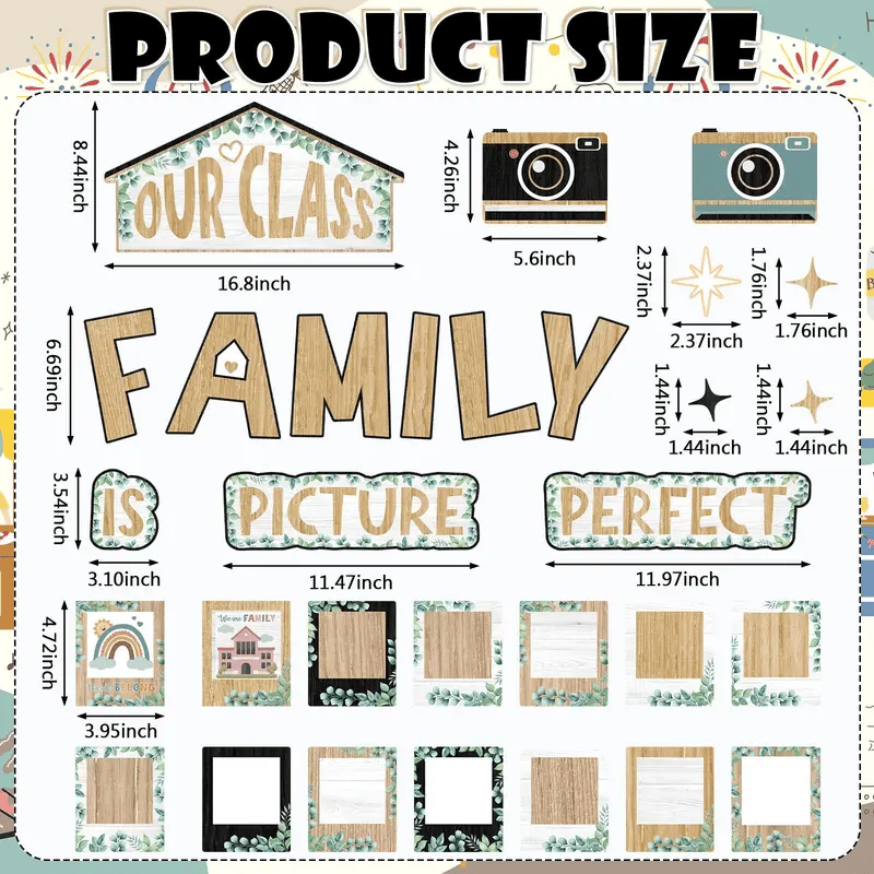 🏫"Our Class Is a Big Family" Photo-Frame Style Bulletin Board Decoration🎒