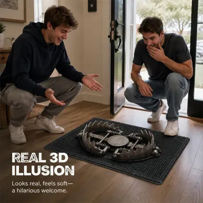 😂 3D Bear Trap Illusion Doormat