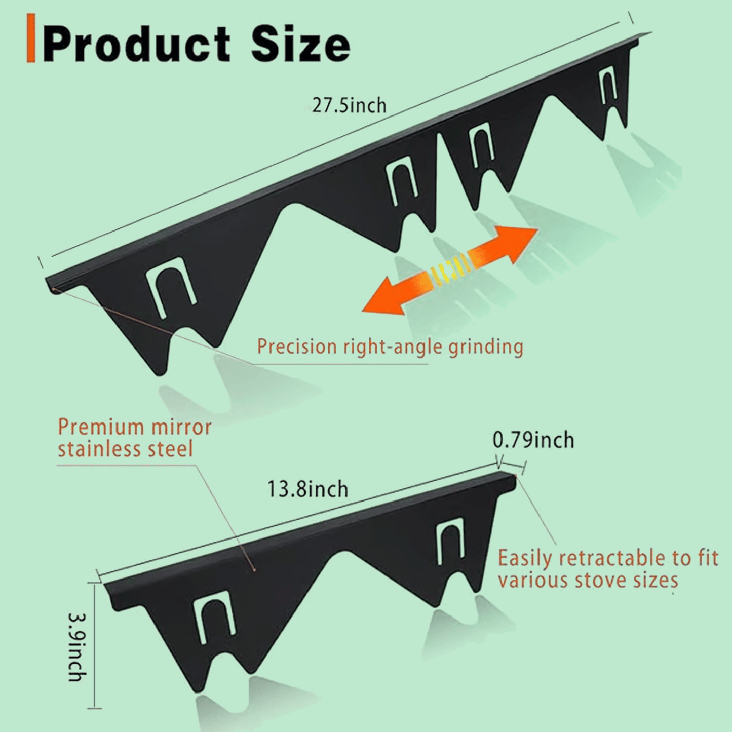 🔥 🎁Retractable Stainless Steel Stove Gap Covers