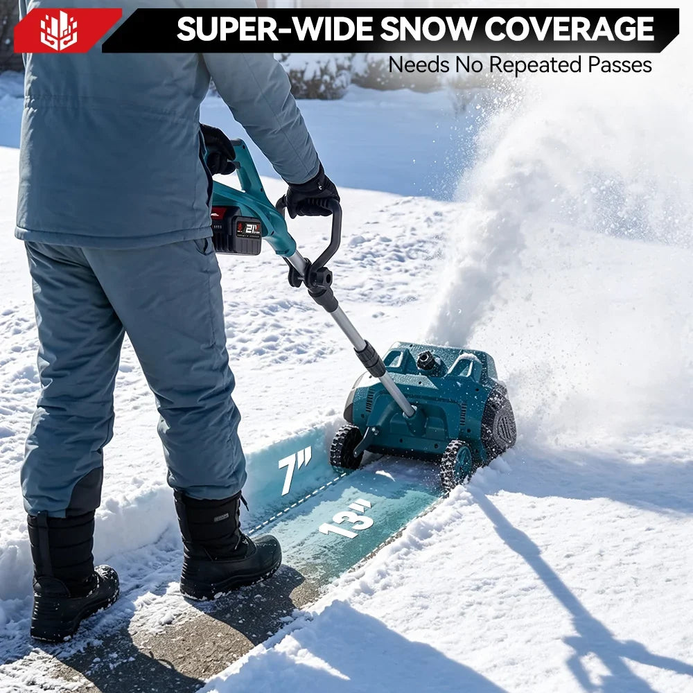 🔥52.8' Brushless Cordless Snow Shovel Foldable with Wheels | For Makita 18V Battery