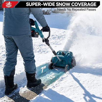 🔥52.8' Brushless Cordless Snow Shovel Foldable with Wheels | For Makita 18V Battery