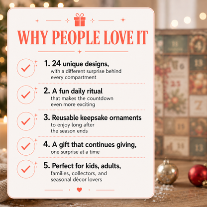 CHRISTMAS KICKOFF 40% OFF - Xmas Weenie Advent Calendar 2026 - 24-Day Festive Countdown, Acrylic Charms Blind Box - Gift For Dachshund Lovers