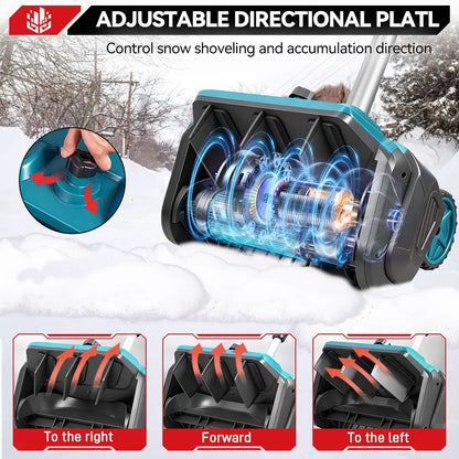 🔥52.8' Brushless Cordless Snow Shovel Foldable with Wheels | For Makita 18V Battery