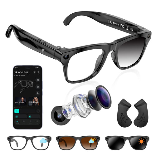 🕶️AI Smart Glasses with 4K Camera, Real-Time Translation & Open-Ear Audio