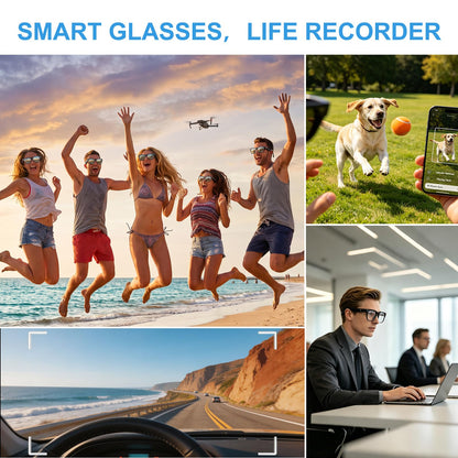 🕶️AI Smart Glasses with 4K Camera, Real-Time Translation & Open-Ear Audio