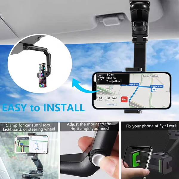 📢Limited-time 50% off!! ⏰ Rotatable and retractable car phone holder