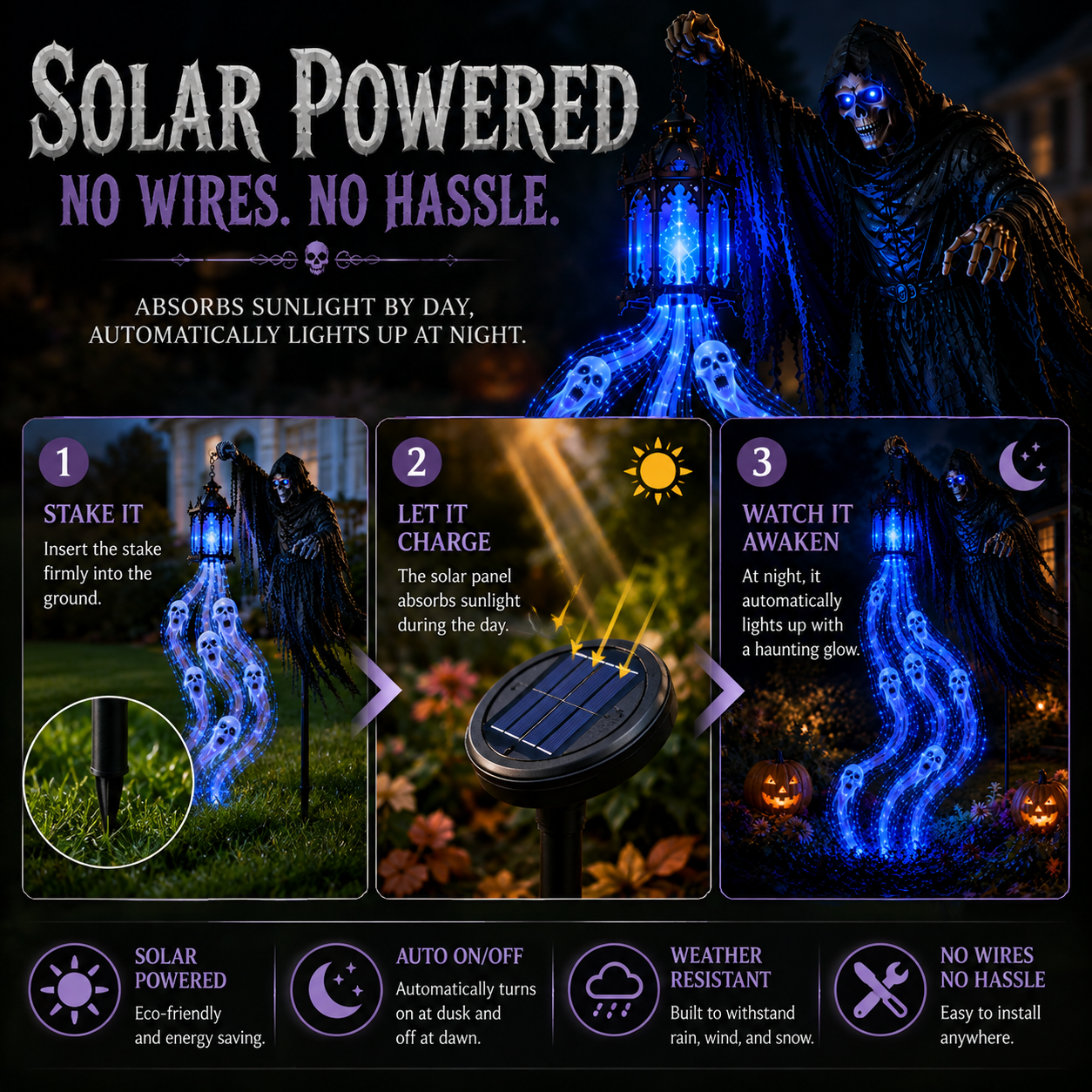 🎃 Today Only: 49% OFF 💀Animated Halloween Soul Harvester Garden Light Collection