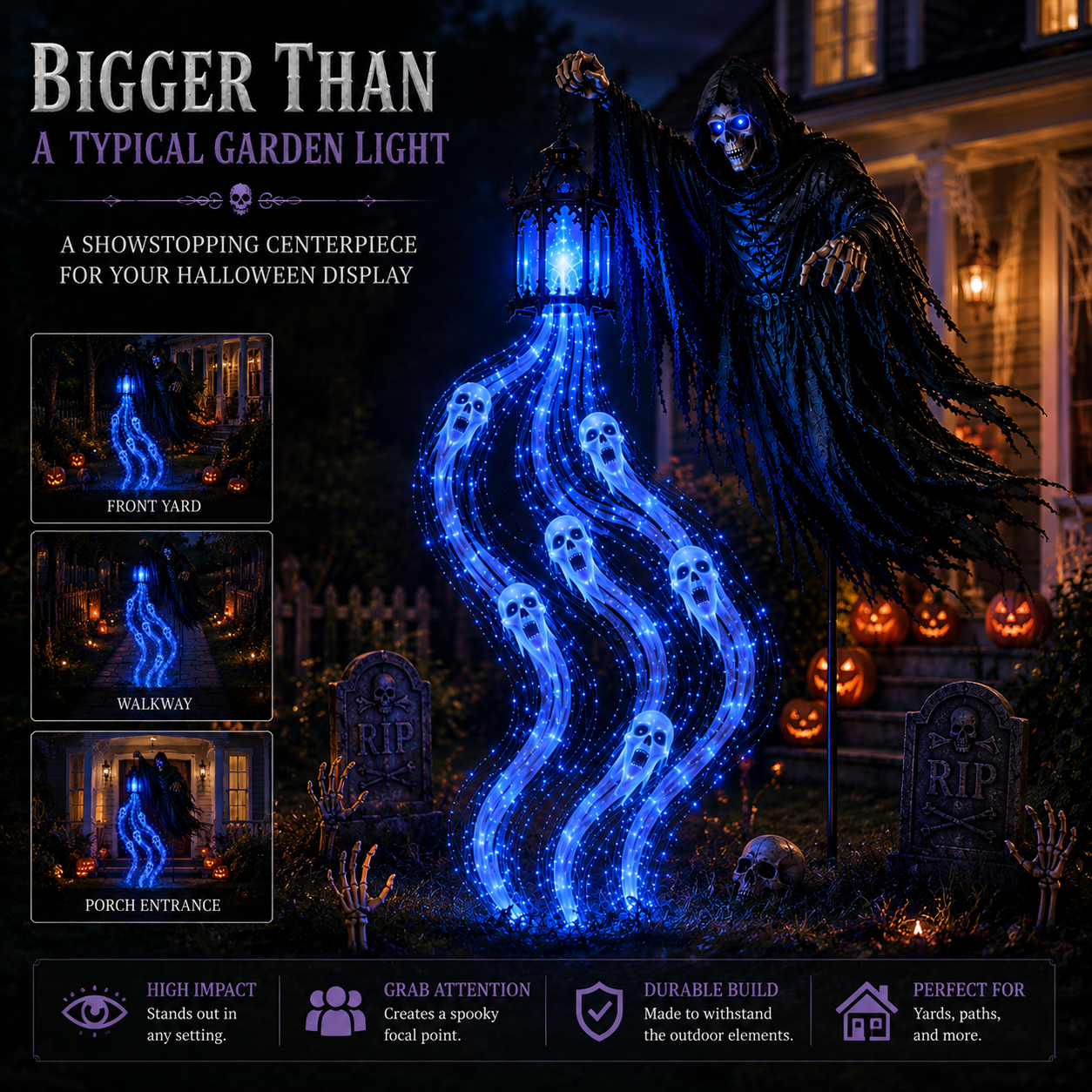 🎃 Today Only: 49% OFF 💀Animated Halloween Soul Harvester Garden Light Collection