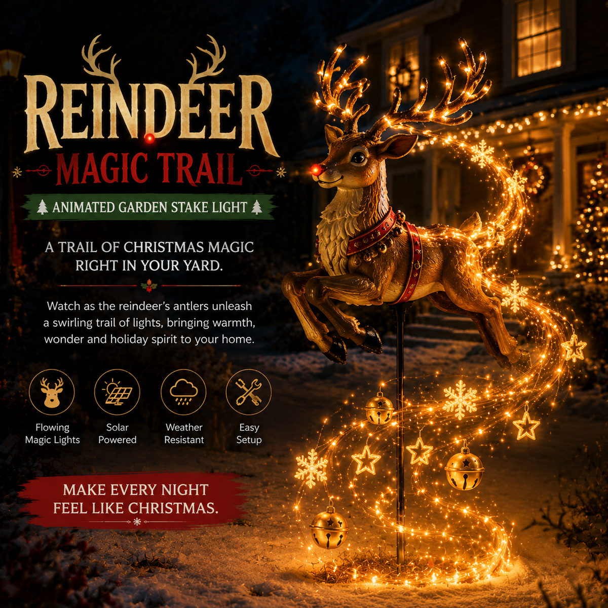 🎄Last day 50% Off🎄✨Christmas Magic Garden Collection - Transform Your Yard Into A Winter Wonderland With Enchanted Flowing Lights