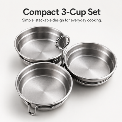🍳 3-Cup Stainless Steel Egg Poacher – Stovetop Egg Steamer Insert 🥚