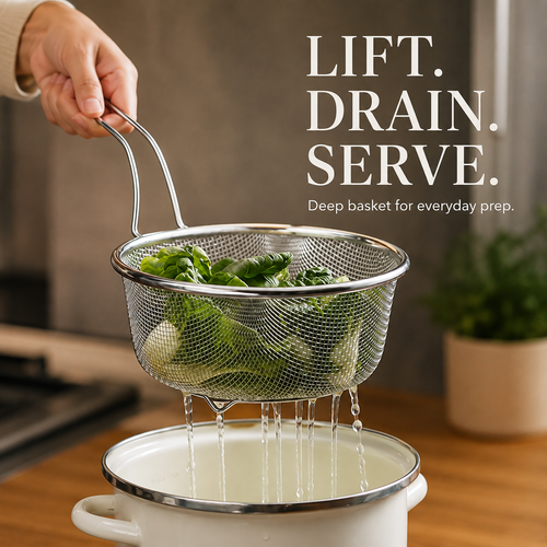 📢📢50% OFF !! ⏰Stainless Steel Sieve with Handle🥄🫕