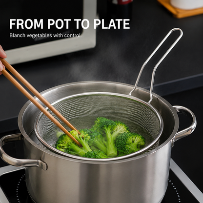 📢📢50% OFF !! ⏰Stainless Steel Sieve with Handle🥄🫕