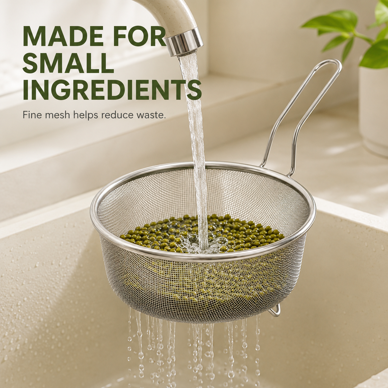 📢📢50% OFF !! ⏰Stainless Steel Sieve with Handle🥄🫕