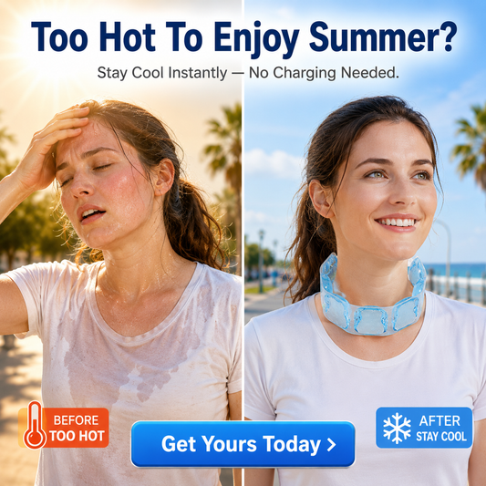 🔥 Limited 50% OFF Today! 💦 Family Cooling Neck Ring Set 🌊 Instant Chill Anywhere ✨ Reusable, Lightweight & No Charging Needed ❄️ Stay Cool All Summer Long!