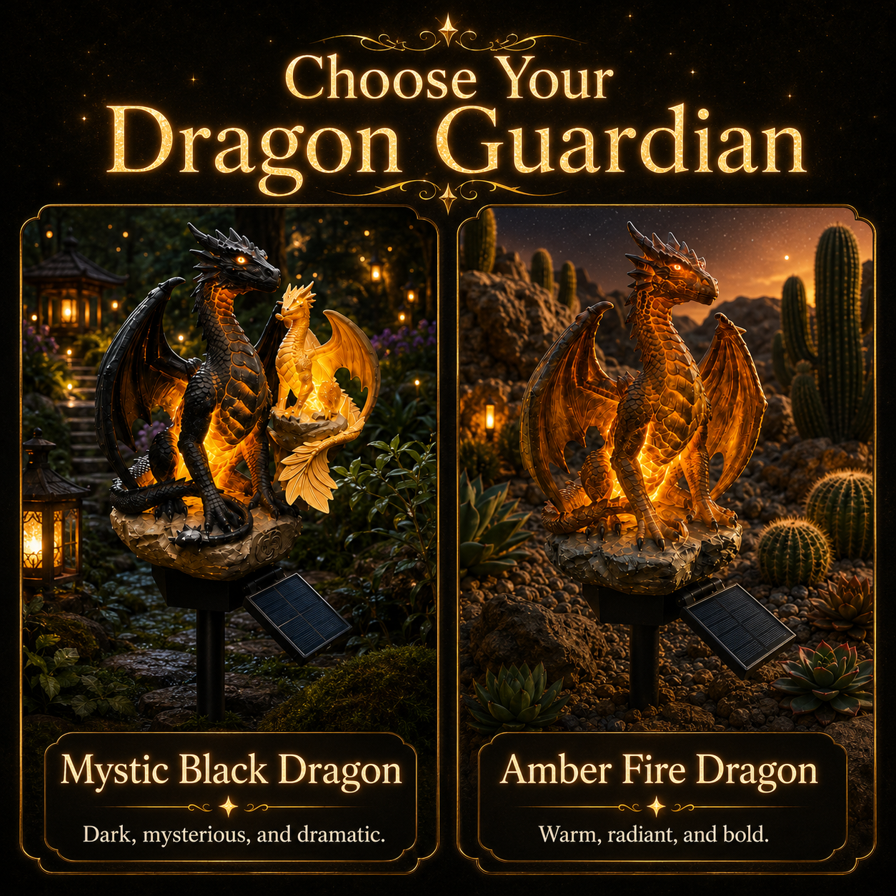 🔥 Limited 50% OFF Today!🐉Solar Dragon Garden Light Set🔥– ✨2 Dragons Included for Magical Outdoor Decor🎁