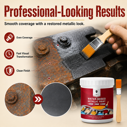 ⏳ 50% OFF Today! Rust Converter Metallic Paint – Covers Rust in One Coat, No Sanding Needed 🔨🛡️