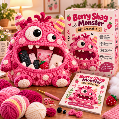 🔥 Last Day 49% OFF-Clutter Munchers Hungry Monster DIY Crochet Storage Buddies 👾🧶