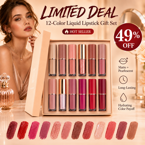 💄[💥LIMITED DEAL]  12-Color Liquid Lipstick Gift Set