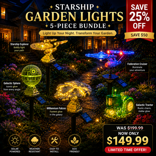 🌌TODAY 52% OFF🚀Turn Your Backyard Into a Sci-Fi Wonderland —🌠 Sci-Fi Starship Solar Garden Light