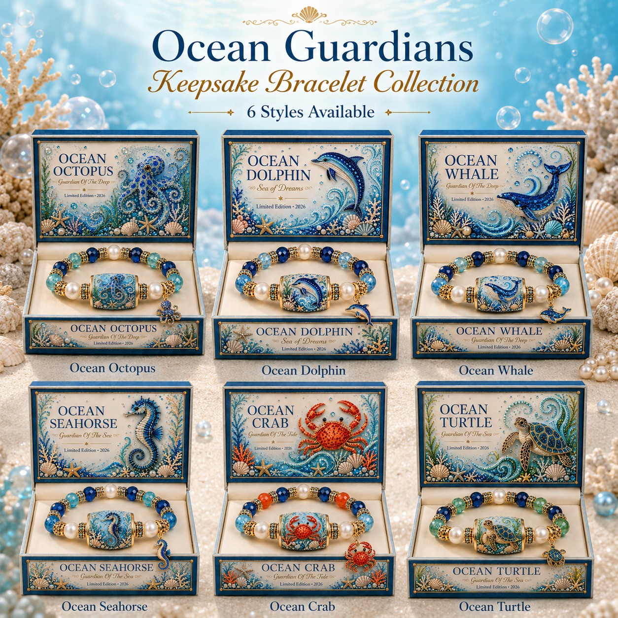 💥 Last Day 49% OFF – 🌊 Ocean Guardian Collection Bracelet — Limited Edition