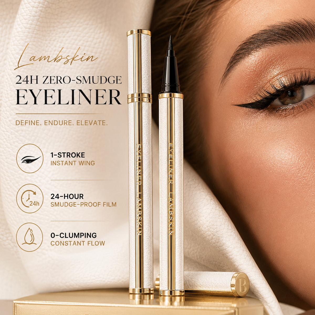 Luxe Lambskin 24H Waterproof Liquid Eyeliner