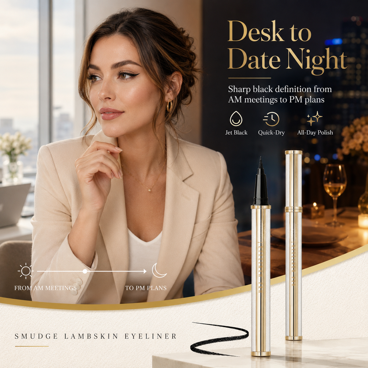 Luxe Lambskin 24H Waterproof Liquid Eyeliner