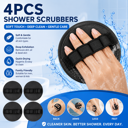 Soft Rubber Shower Scrubber for Gentle Exfoliation & Deep Cleansing