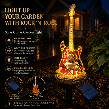 ✨️LAST DAY 50% OFF🎸 Rock Guitar Solar Garden Light – Unique Outdoor Music Decor