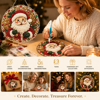 🎄 LIMITED TIME！！ 49% OFF – ✨ 🎄 Christmas Pearl Diamond Art Ornament Kit – DIY Handmade Holiday Hanging Decor 🎅💎