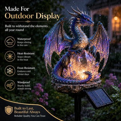Solar Dragon Crystal Garden Light – Glowing Fantasy Outdoor Yard Decor with Solar Panel
