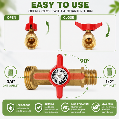 💧 Universal IBC Tote Adapter Kit with Brass Valve – Leak-Proof Garden Hose Connector🚰🌱