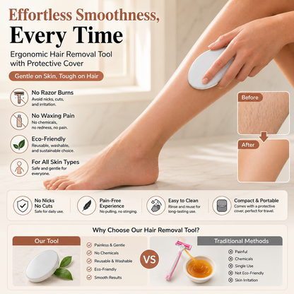 🥳2026 HOT SALE 💞50K+ SOLD!🔥Ergonomic Hair Removal Tool with Protective Cover