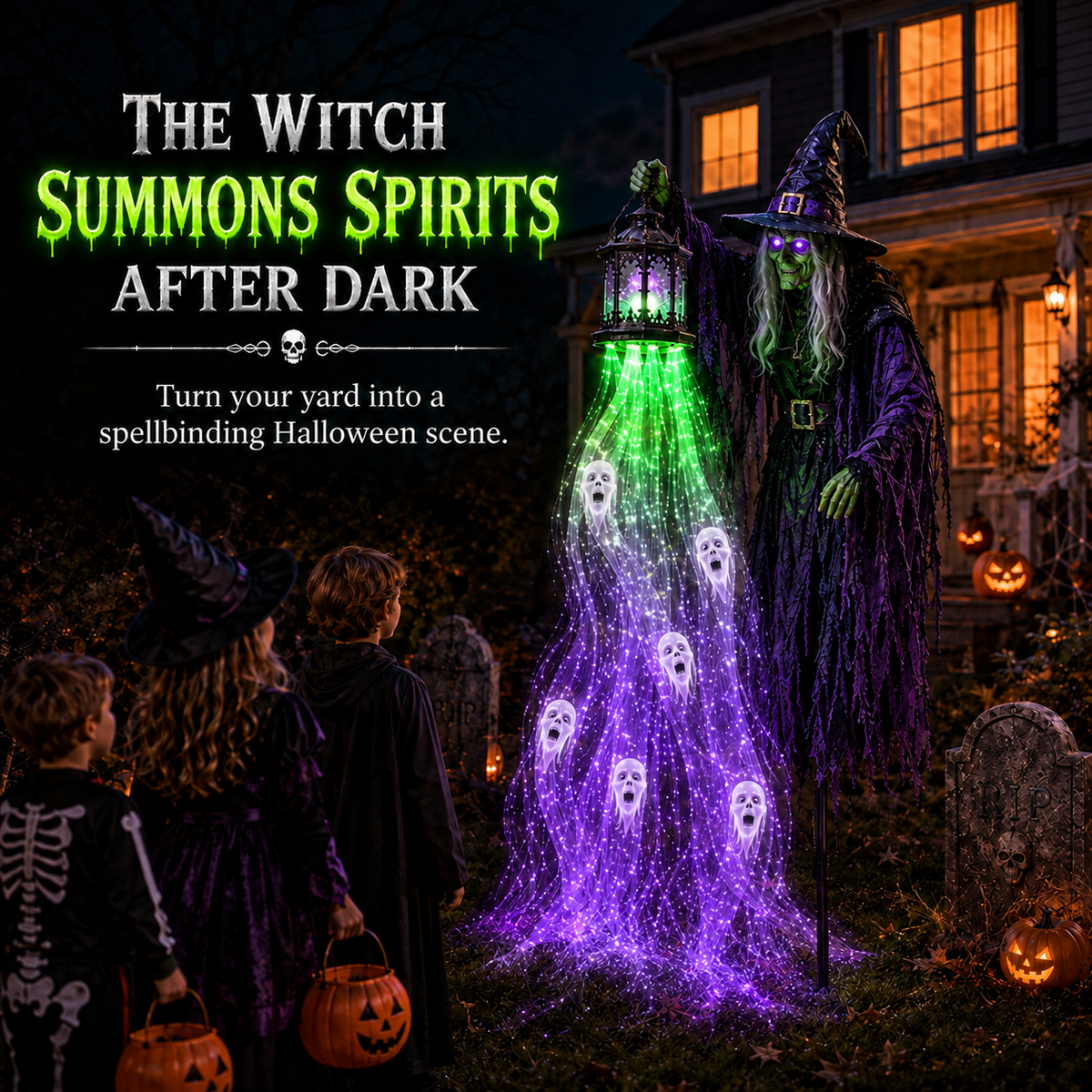 🎁 Today Only: 50% OFF 🎁Animated Halloween Soul Harvester Garden Light Collection💀