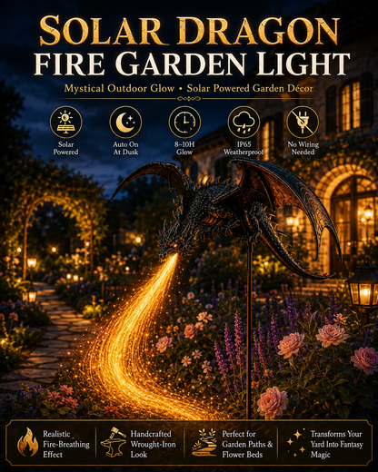 🔥 47% OFF | Solar Fire-Breathing Dragon Garden Stake Light 🐉