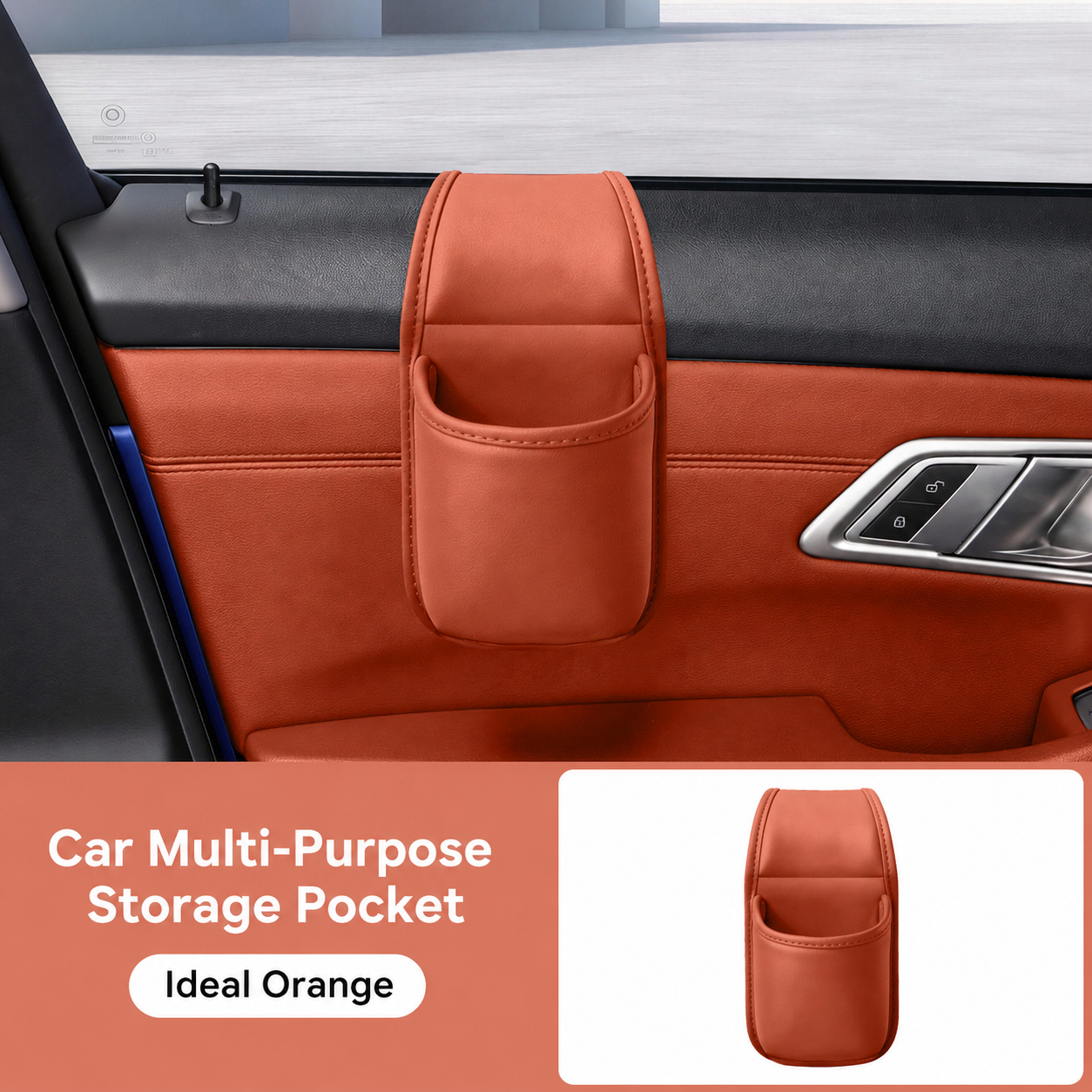 Slim Leather Car Door & Console Organizer Pocket🚗