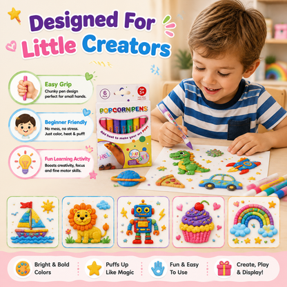 🔥HOT SALE 50% OFF🎁 Magic Puffy Pens for Kids – ✨3D Creative Drawing Art Set