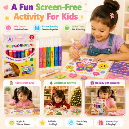 🔥HOT SALE 50% OFF🎁 Magic Puffy Pens for Kids – ✨3D Creative Drawing Art Set