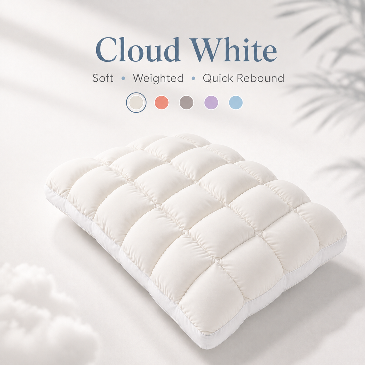 Cloud-Like Weighted Comfort Pillow – Soft Neck Support