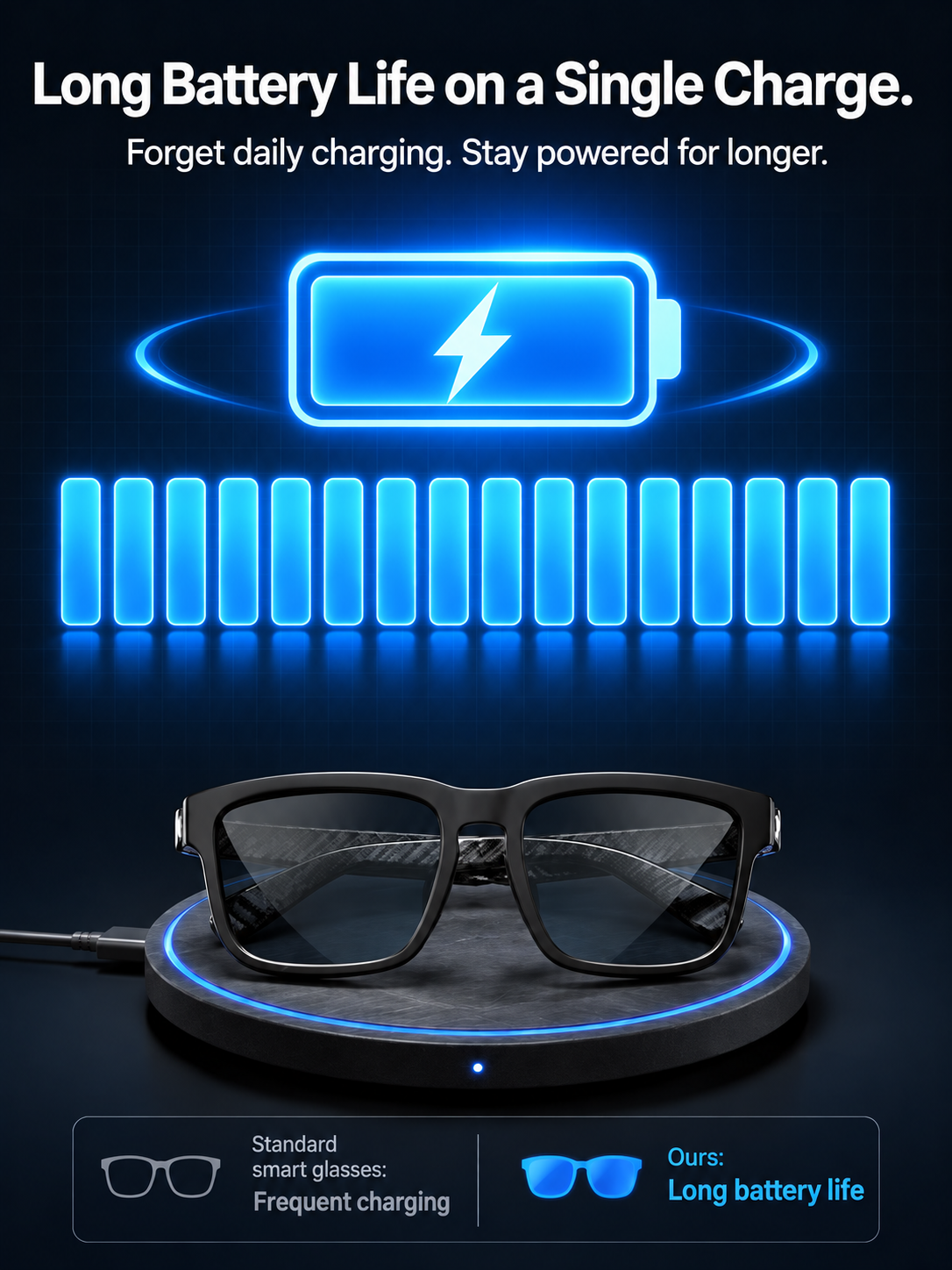 🔥👓AI Smart Glasses: Smart Zoom Color-Changing Solar Real-Time AI Translation Glasses