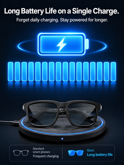 🔥👓AI Smart Glasses: Smart Zoom Color-Changing Solar Real-Time AI Translation Glasses