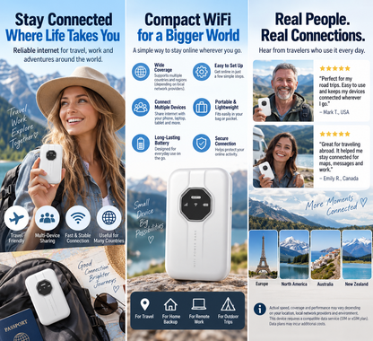 [Global Coverage, Free for Life] Boundless Portable Wi-Fi🛑Buy it ONCE, surf for FREE forever!