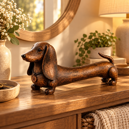 🐶✨Handcrafted Wooden Dachshund Figurine