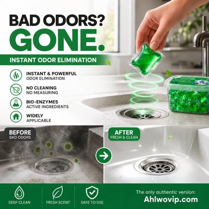🥳2026 HOT SALE🥳💞50K+ SOLD!🏠💧 50% OFF! Drain Deodorizer Pods – Bio-Enzyme Formula🚰✅